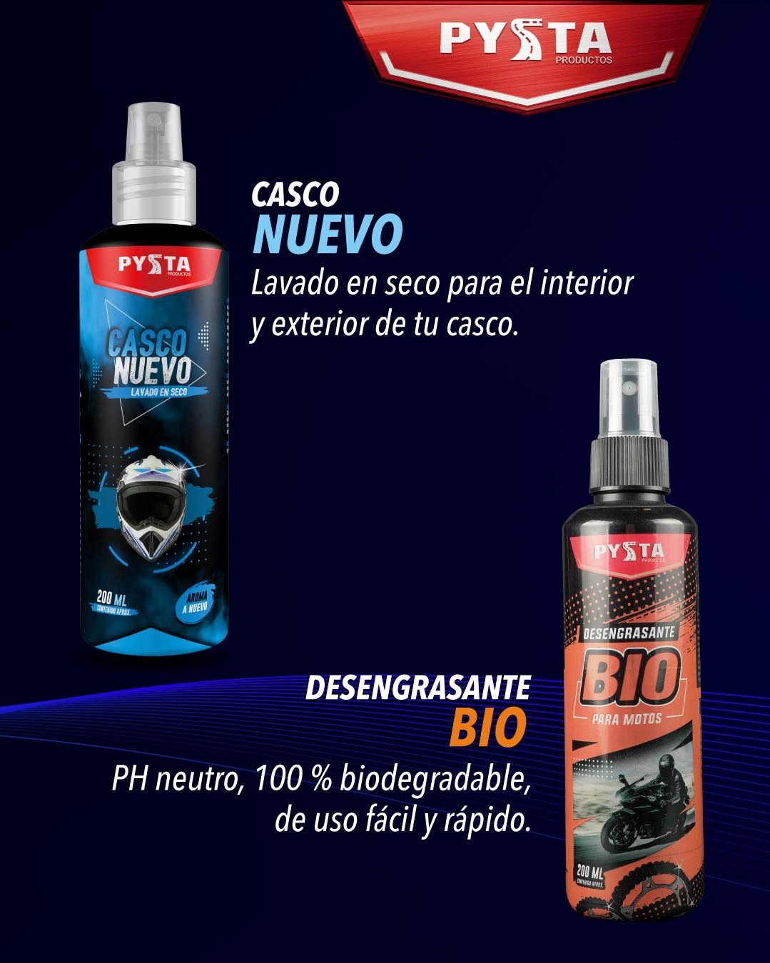 Combo Pysta casco nuevo + desengrasante